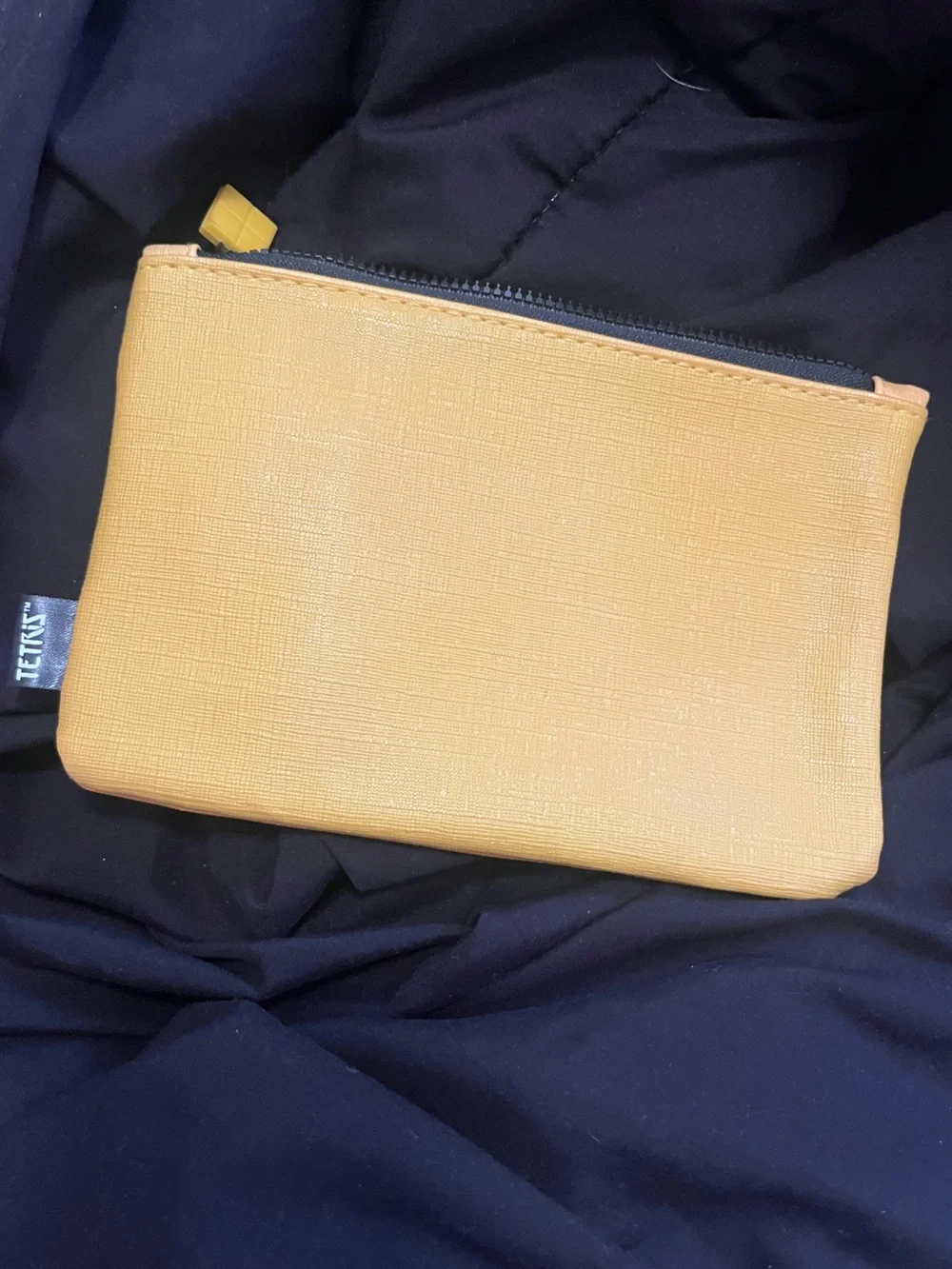 ipsy Yellow Geometric Zip Cosmetic Pouch- Tetris collaboration